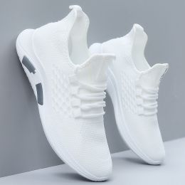 Mens Fashion Casual Breathable Sports Shoes (Option: 2300White-42)