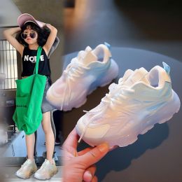 Boys And Girls Breathable Mesh Glow-in-the-dark Shoes (Option: Pink-36)