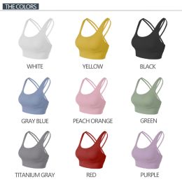 Nylon Top Women Bra Sexy Top Woman Breathable Underwear Women Fitness Yoga Sports Bra For Women Gym 22 Colors (Color: 9 Pairs, size: XL)