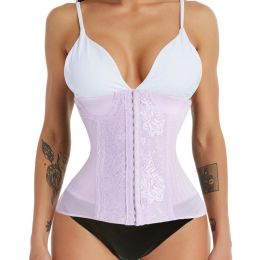 Waist trainer shaper corset slimming Belt underwear body shaper shapewear faja slimming belt tummy Sheath (Color: purple, size: S)