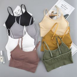 Women Sports Bra back bra Quick Dry Padded Shockproof Gym Fitness Running Sport Brassiere Tops Push Up Bras Sports Bra Crop Top (Color: 7 Pairs, size: Free Size)